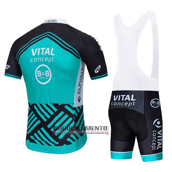 Abbigliamento Vital Concept 2019 Manica Corta e Pantaloncino Con Bretelle Blu Bianco Nero - Clicca l'immagine per chiudere